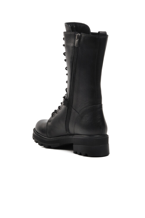 حذاء نسائي تشريحي من الجلد الطبيعي باللون الأسود 9410 Z