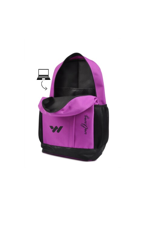 الممشىحقيبة ظهر درع للجنسين باللون البنفسجي