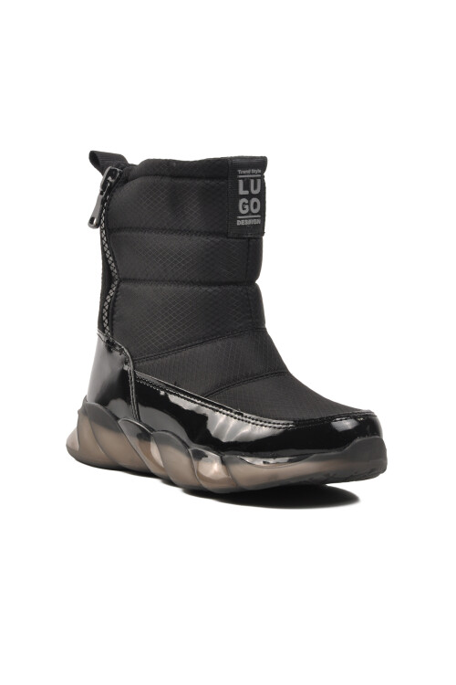Black Patent Leather Womens Snow Boots DMK-Z001 Z