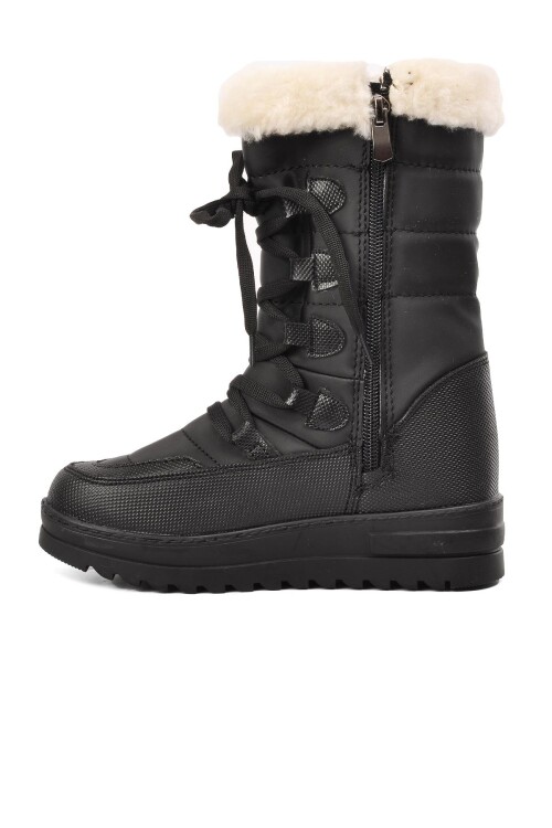 الممشىحذاء ثلج للأطفال باللونين الأسود والبيج من Yuja F