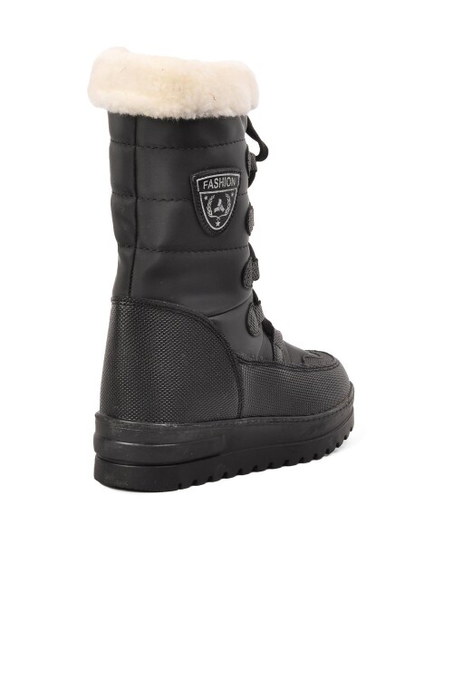 الممشىحذاء ثلج للأطفال باللونين الأسود والبيج من Yuja F