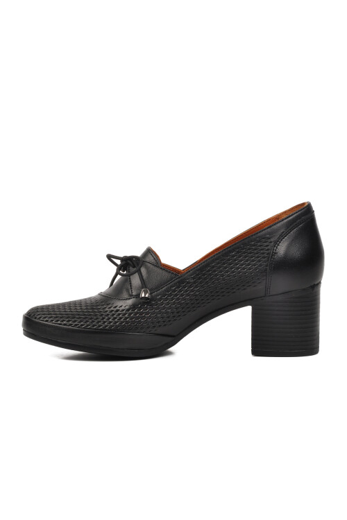 Black Genuine Leather Womens Classic High Heel Shoes 1374Y Z