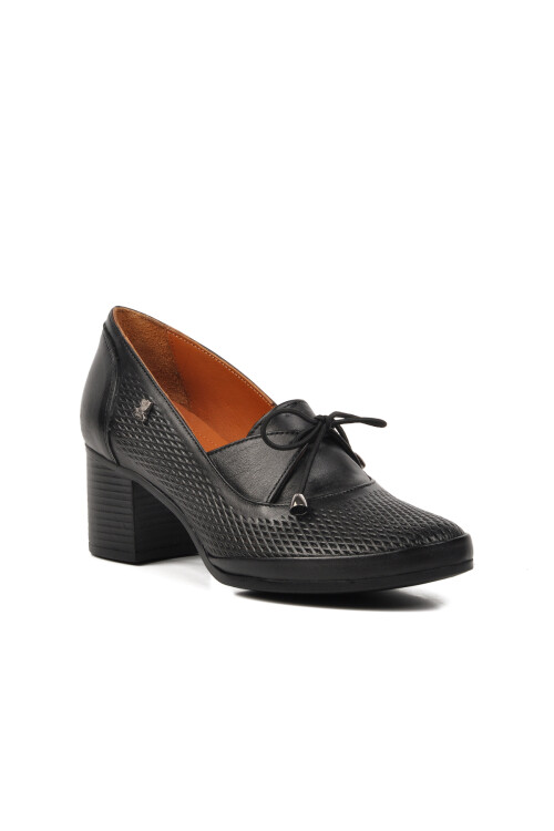 Black Genuine Leather Womens Classic High Heel Shoes 1374Y Z