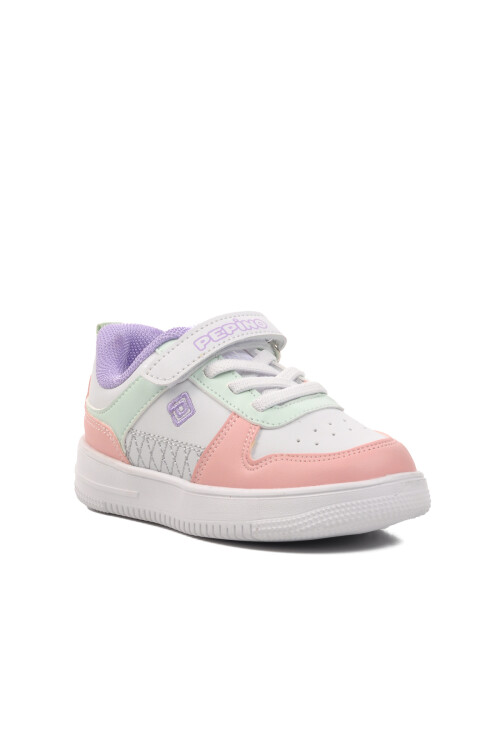 pepinoWhite-Powder-Water Green Textile Baby Sneakers 1603 B