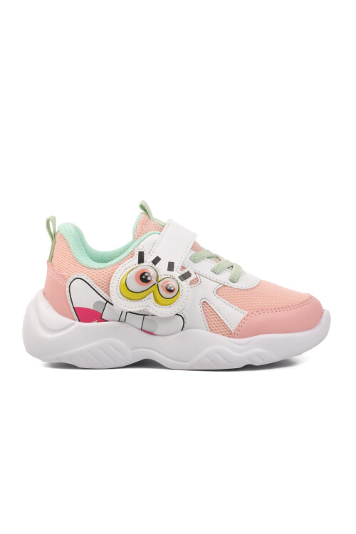 Powder-White-Aqua Green Childrens Sneakers 1634 P