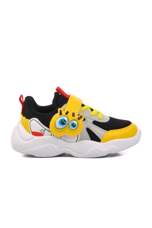 Black-Yellow-Ice Kids Sneakers 1634 P