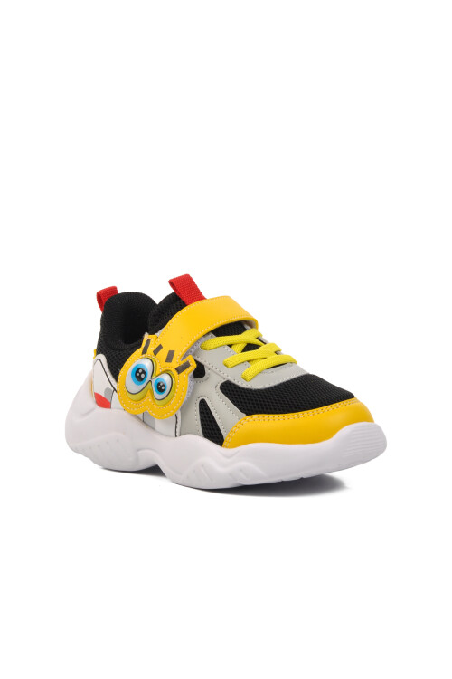Black-Yellow-Ice Kids Sneakers 1634 P