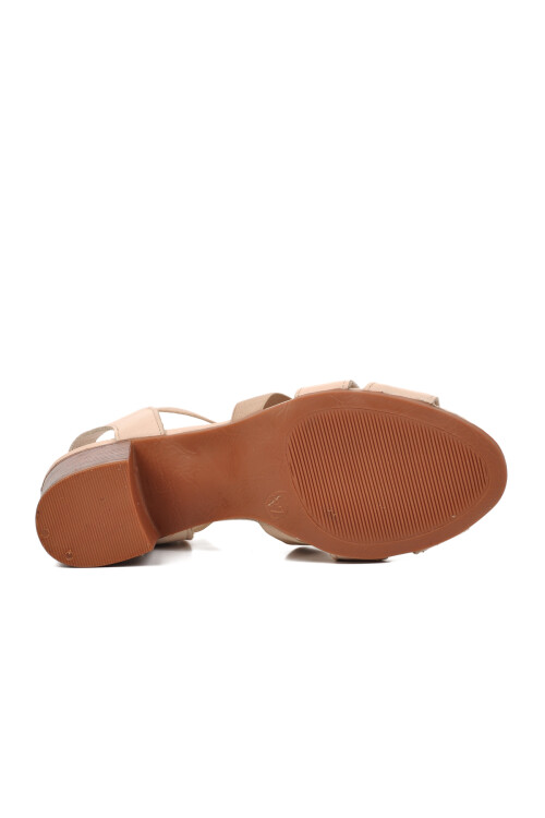 Bej  Kadın Topuklu Sandalet 1857227Y Z