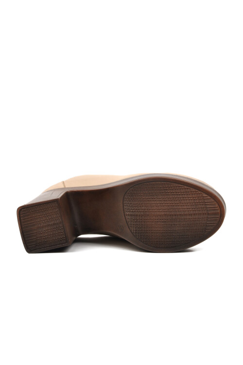 Bej  Kadın Topuklu Terlik 2217013Y Z