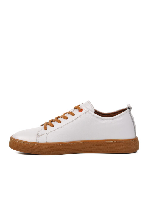 White Genuine Leather Mens Casual Shoes 274055 M