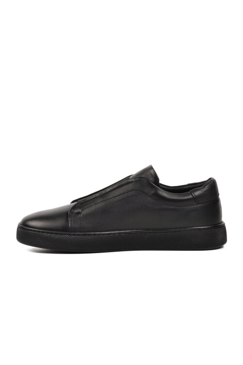 Black Genuine Leather Mens Casual Shoes 274063 M