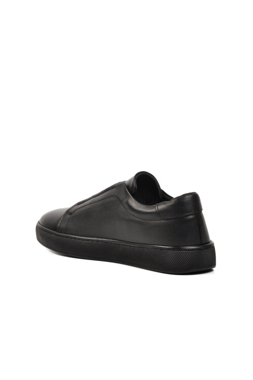 Black Genuine Leather Mens Casual Shoes 274063 M
