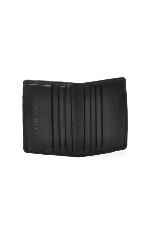Black Genuine Leather Mens Wallet 2803 Card Holder