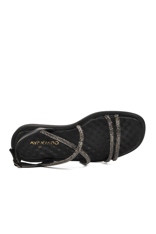 AyakmodBlack Women's Flat Sandals 335175 Z