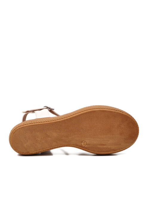 White Womens High-Sole Sandals 426093 Z