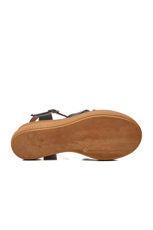 Siyah Kadın Yüksek Taban Sandalet 426093 Z