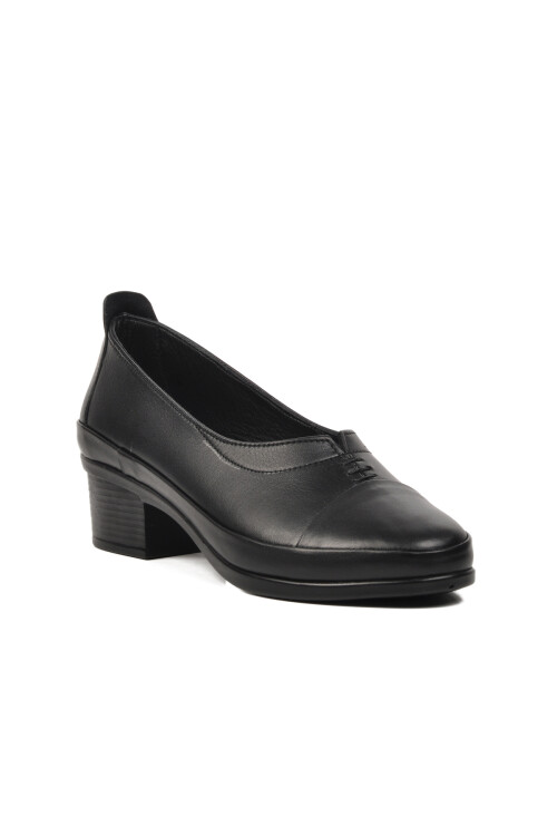 Black Genuine Leather Womens Classic Shoes 562106 Z