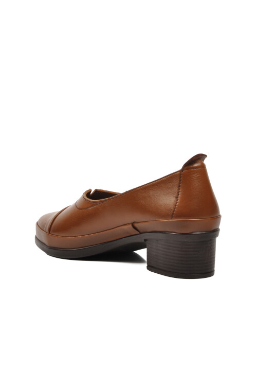 Taba Hakiki Deri Kadın Klasik Ayakkabı 562106 Z