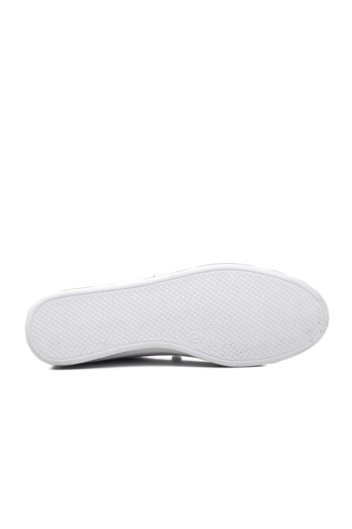 NARROW MOLD White Genuine Leather Anatomical Womens Casual Shoes 7876 Z