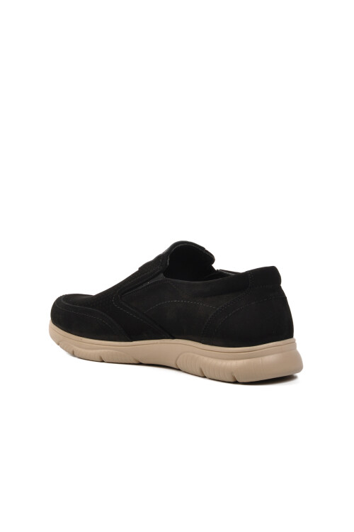 Siyah Nubuk Hakiki Deri Erkek Casual Ayakkabı D2301 M