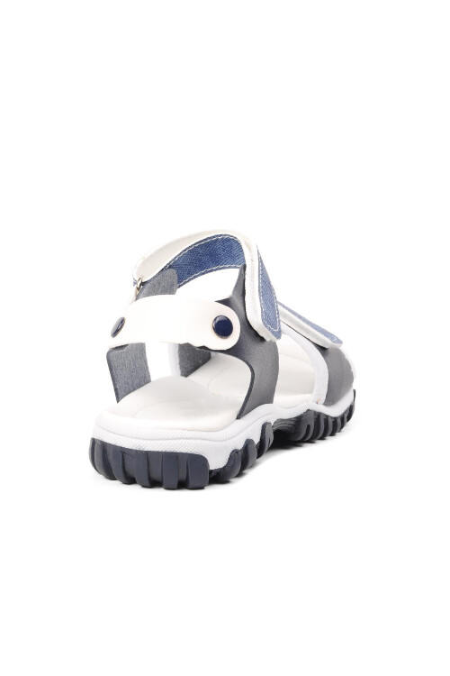 Navy Blue White Orthopedic Boys Sandals 22Y06 P