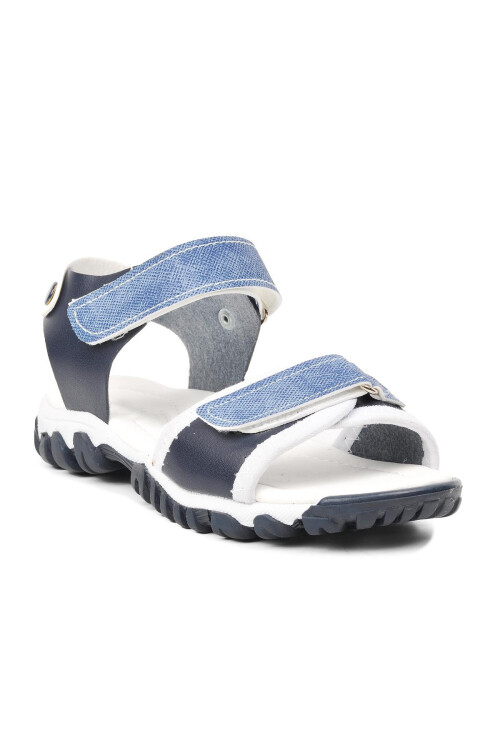 Navy Blue White Orthopedic Boys Sandals 22Y06 P