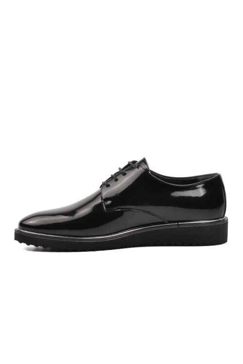 Black Patent Leather Mens Casual Shoes P220 M