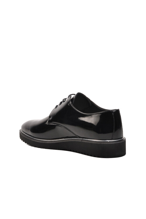 Black Patent Leather Mens Casual Shoes P220 M