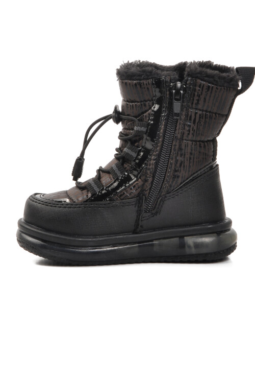 walkwayBlack Baby Snow Boots Yelets-2 B