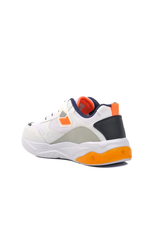 حذاء رياضي للأطفال أبيض-أزرق داكن-برتقالي 1648 F