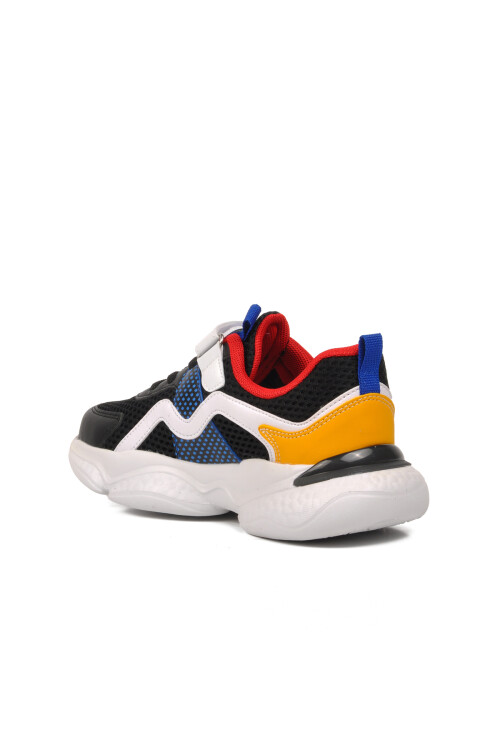 Black-Red-Cat Yellow Childrens Sneakers 1651 F