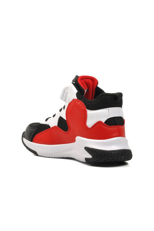 Black-White Unisex Kids Basketball Shoes 1656 F