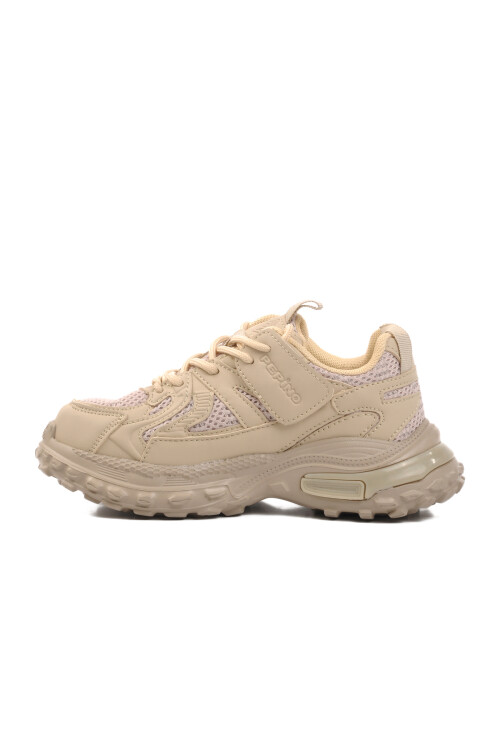 Cream Childrens Sneakers 1682 F