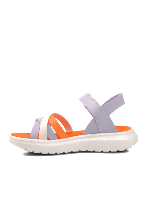 AyakmodLilac-Orange Girl's Flat Sandals 24-999 F