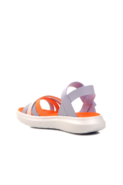 AyakmodLilac-Orange Girl's Flat Sandals 24-999 F