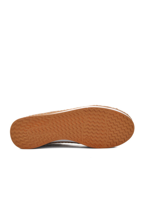 حذاء كاجوال نسائي تشريحي من الجلد الطبيعي باللون البيج 24077-LZ