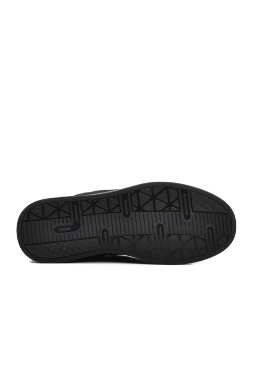 Black Faux Leather Mens Sneakers 24Y510-2 M