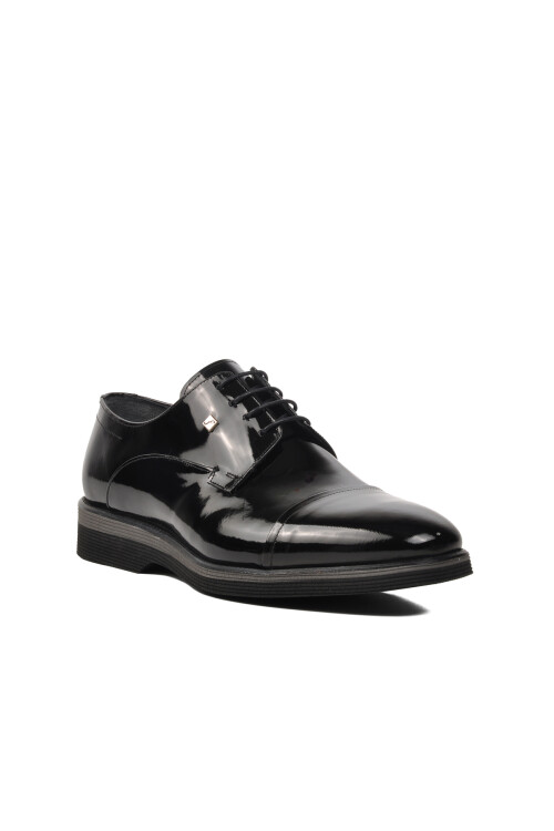 Black Patent Leather Mens Casual Shoes 3103 M