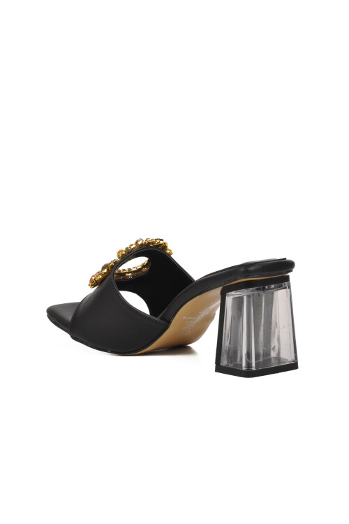 نعال نسائية سوداء بكعب عالٍ 409128 Z