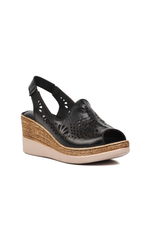 Siyah Kadın Topuklu Sandalet 465165 Z