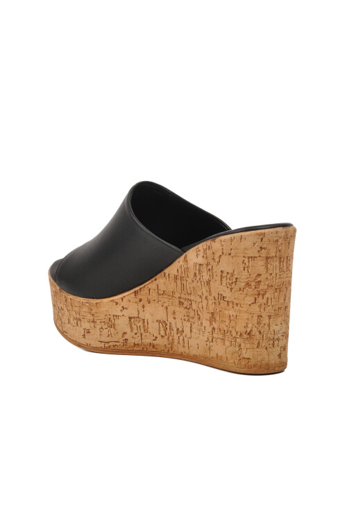 نعال نسائية سوداء بكعب عالٍ 552209 Z