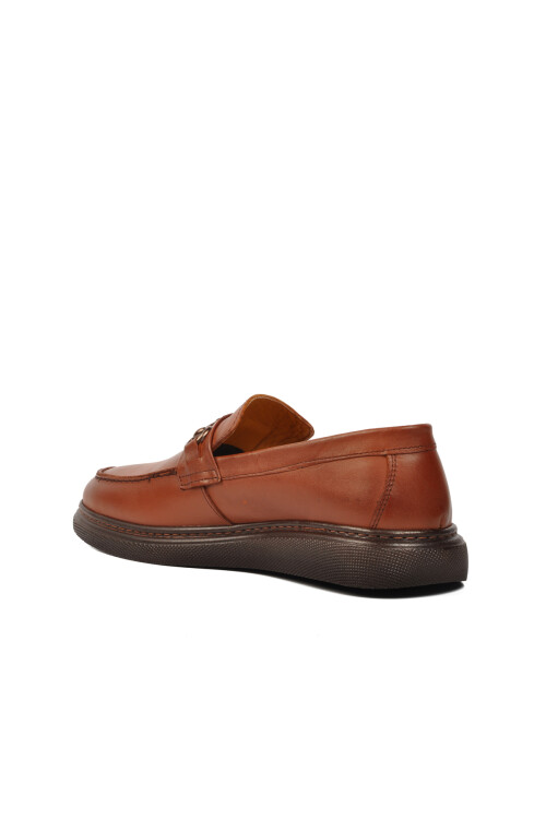 Tan Genuine Leather Mens Casual Shoes 599694 M