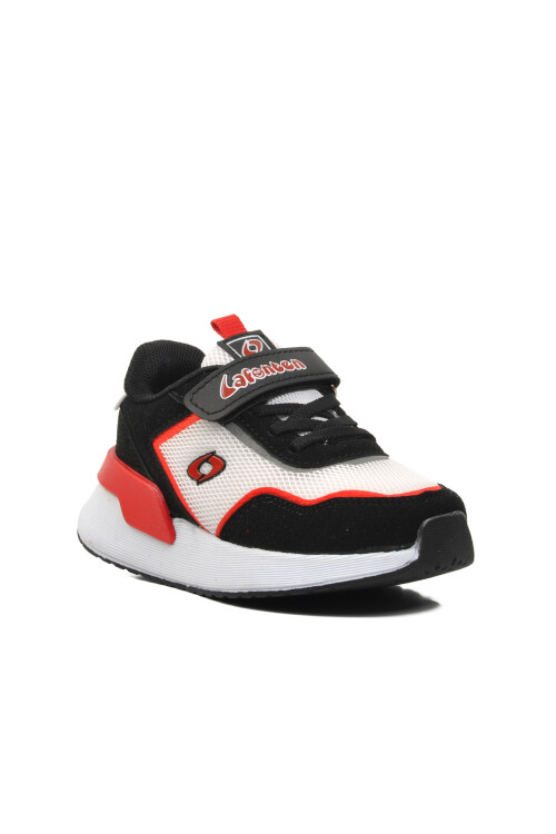 حذاء رياضي للأطفال باللون الأسود والأحمر والأبيض 730 P