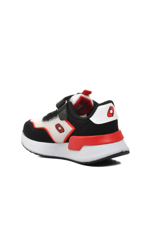 حذاء رياضي للأطفال باللون الأسود والأحمر والأبيض 730 P