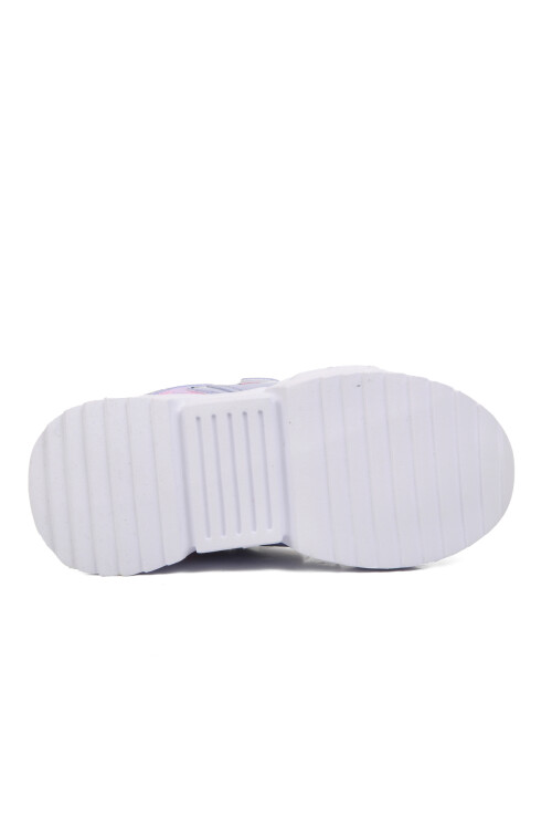 حذاء رياضي للبنات بشريط فيلكرو أزرق وردي 732 P