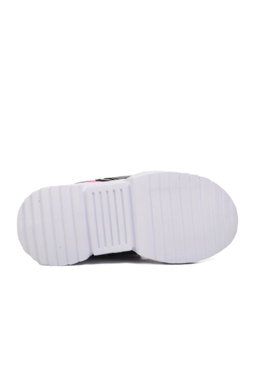 حذاء رياضي أسود وردي بشريط فيلكرو للبنات 732 P