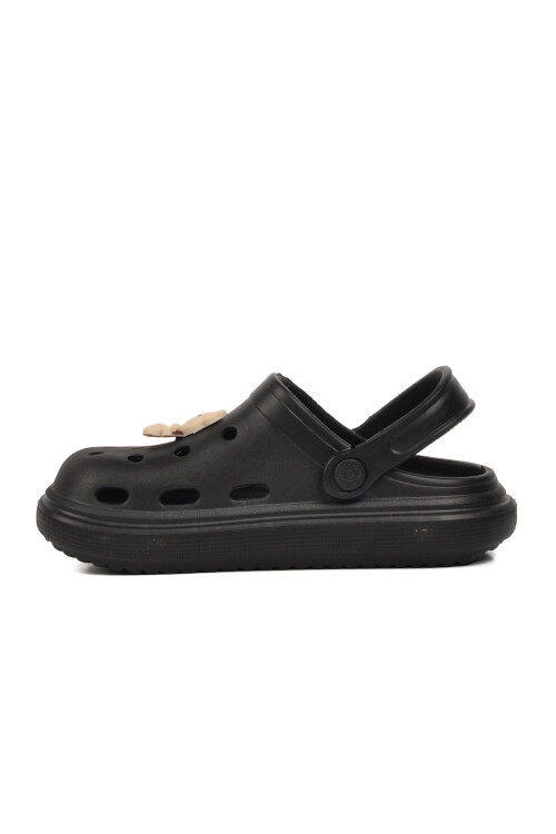 AyakmodSiyah Unisex Sabo Çocuk Terlik 755 F