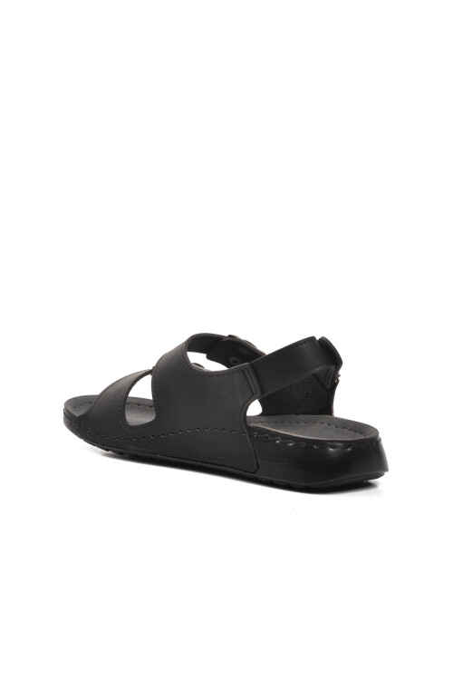 Black Mens Flat Sandals 80-954 M