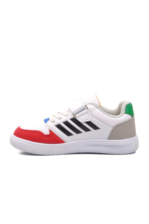 حذاء رياضي للأطفال باللون الأبيض والأحمر والأسود BST-B74 P