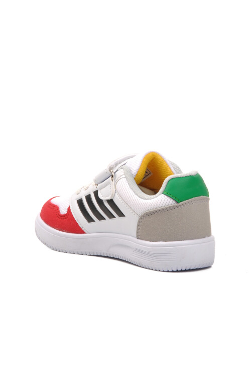 حذاء رياضي للأطفال باللون الأبيض والأحمر والأسود BST-B74 P